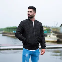 کاپشن خلبانی چریک مشکی_کد 4048