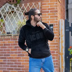 هودی تدی مردانه مشکی DSQUARED