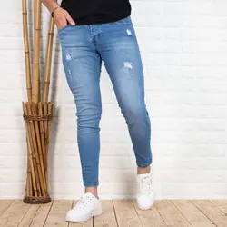 شلوار جین آبی PULL&BEAR_کد 3651