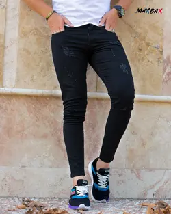 شلوار جین مردانه مشکی Feragamo