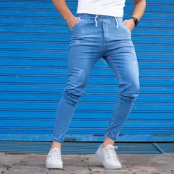 اسلش جین مردانه آبی_کد 3847