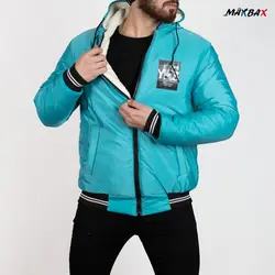 کاپشن مردانه شمعی فیروزه ای