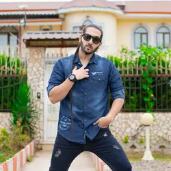 پیراهن سرمه ای ARMANI_کد 3787