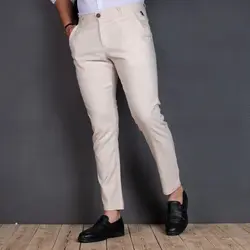 شلوار کتان مردانه کرم SR