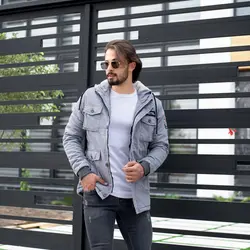 کاپشن مردانه LEVIS طوسی کد 10350