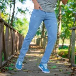 شلوار جین آبی روشن qp _ کد 4322