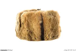 کلاه روسی خزدار رنگ کرم پوست طبیعی خرگوش