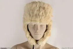 کلاه روسی خزدار پوست طبیعی خرگوش