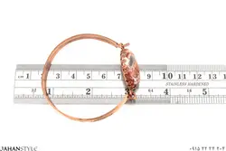 دستبند مسی دخترانه و زنانه نگین رنگی