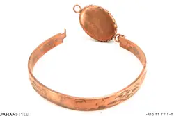 دستبند مسی دخترانه و زنانه نگین رنگی