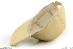 کلاه نقاب دار چرم طبیعی رنگ کرم