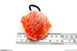 کش مو جفتی خزدار توپی نارنجی