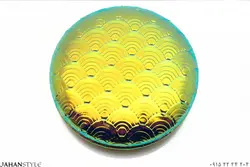 آینه کیفی دو طرفه روکش پولکی هفت رنگ