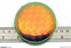 آینه کیفی دو طرفه روکش پولکی هفت رنگ