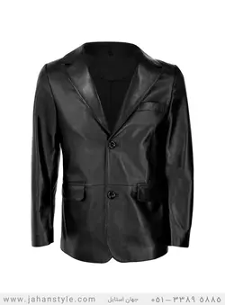 کت چرم طبیعی دو دکمه مردانه