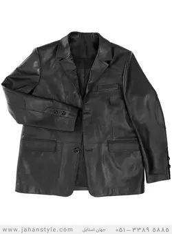 کت چرم طبیعی دو دکمه مردانه