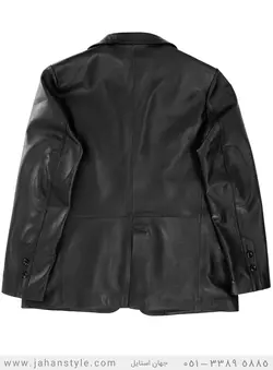 کت چرم طبیعی دو دکمه مردانه