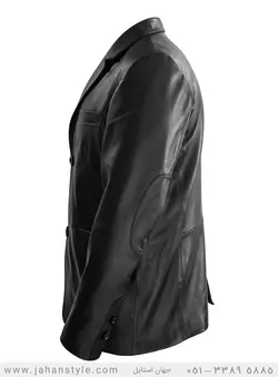 کت چرم طبیعی دو دکمه مردانه