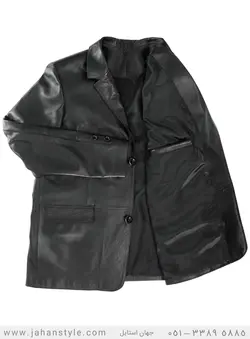 کت چرم طبیعی دو دکمه مردانه