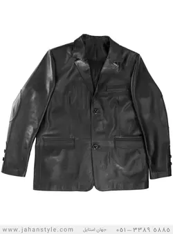 کت چرم طبیعی دو دکمه مردانه