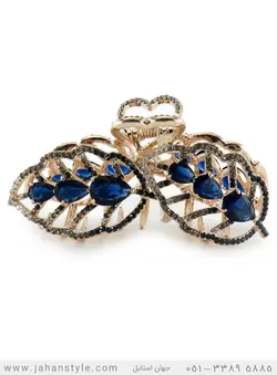 گل سر زنانه پشت مو طرح برگ