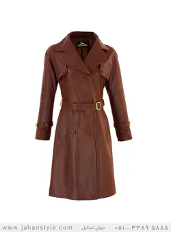 پالتو چرم طبیعی زنانه زرشکی