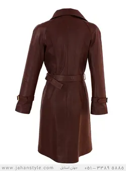 پالتو چرم طبیعی زنانه زرشکی