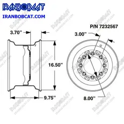 رینگ چرخ مینی لودر بابکت Bobcat S650 | فروش لوازم یدکی مینی لودر | ایران بابکت
