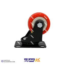 چرخ گردان لوکس نارنجی پایه مشکی سایز 5