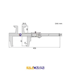 کولیس دیجیتال شیار خارج سنج مدل 1168 اینسایز