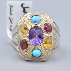 انگشتر چند جواهر اصل «کد 1959»