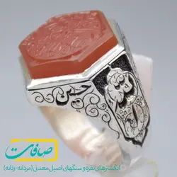 انگشتر عقیق یمنی خطی 