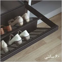 جا کفشی ریلی فلزی با صفحه مشبک داخل کمد لباس 60 سانتی یونی هوپر کد 4126