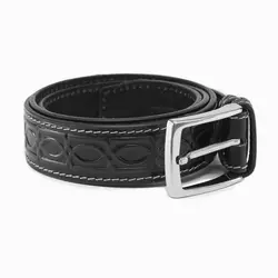 کمربند طرحدار مدل تایماز مشکی کد۲۰۶۴۰۶