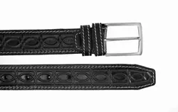 کمربند طرحدار مدل تایماز مشکی کد۲۰۶۴۰۶