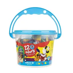 خمیر بازی 12 رنگ سطلی آریا کد 1069
