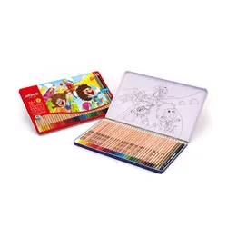 مداد رنگی 3+36 رنگ آریا جعبه فلزی کد 3023