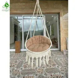 تاب ریلکسی یک نفره مکرومه بافی مدل سیاره