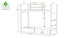 تخت خواب دو طبقه مدل صبا | فروشگاه اینترنتی چوب چوب