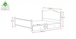 تخت خواب دو نفره MDF وکیوم مدل آرتا | فروشگاه اینترنتی چوب چوب