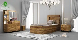 تخت خواب یک نفره باکس خور مدل پارما | فروشگاه اینترنتی چوب چوب