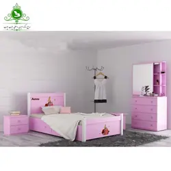 تخت خواب یک نفره دخترانه مدل ساغر | فروشگاه اینترنتی چوب چوب