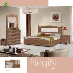 تخت خواب دو نفره مدل نگین | فروشگاه اینترنتی چوب چوب
