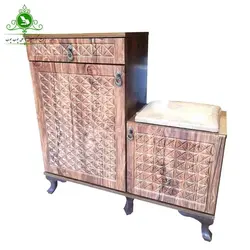 جاکفشی مدل دو پله نشیمن | فروشگاه اینترنتی چوب چوب