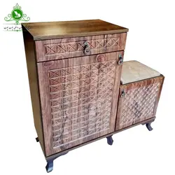 جاکفشی مدل دو پله نشیمن | فروشگاه اینترنتی چوب چوب