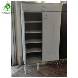 جاکفشی مدل دو درب لیزری پایه فلزی | فروشگاه اینترنتی چوب چوب