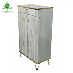 جاکفشی مدل دو درب خطی پایه فلزی | فروشگاه اینترنتی چوب چوب