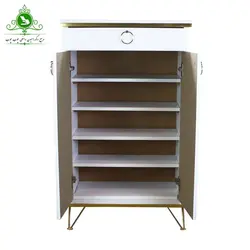 جاکفشی مدل دو درب خطی پایه فلزی | فروشگاه اینترنتی چوب چوب