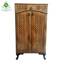 جاکفشی مدل دو درب هلالی لوزی ریز | فروشگاه اینترنتی چوب چوب