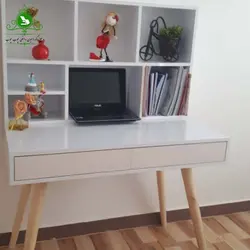 میز تحریر مدل کلاسیک شلف دار دو طبقه | فروشگاه اینترنتی چوب چوب
